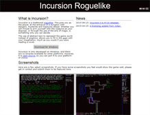 Tablet Screenshot of incursion-roguelike.net
